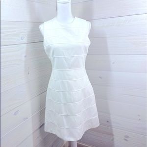 Calvin Klein Delicate Diamond & Swiss Dot Textured and Tiered Dress 6 FREE SHIP